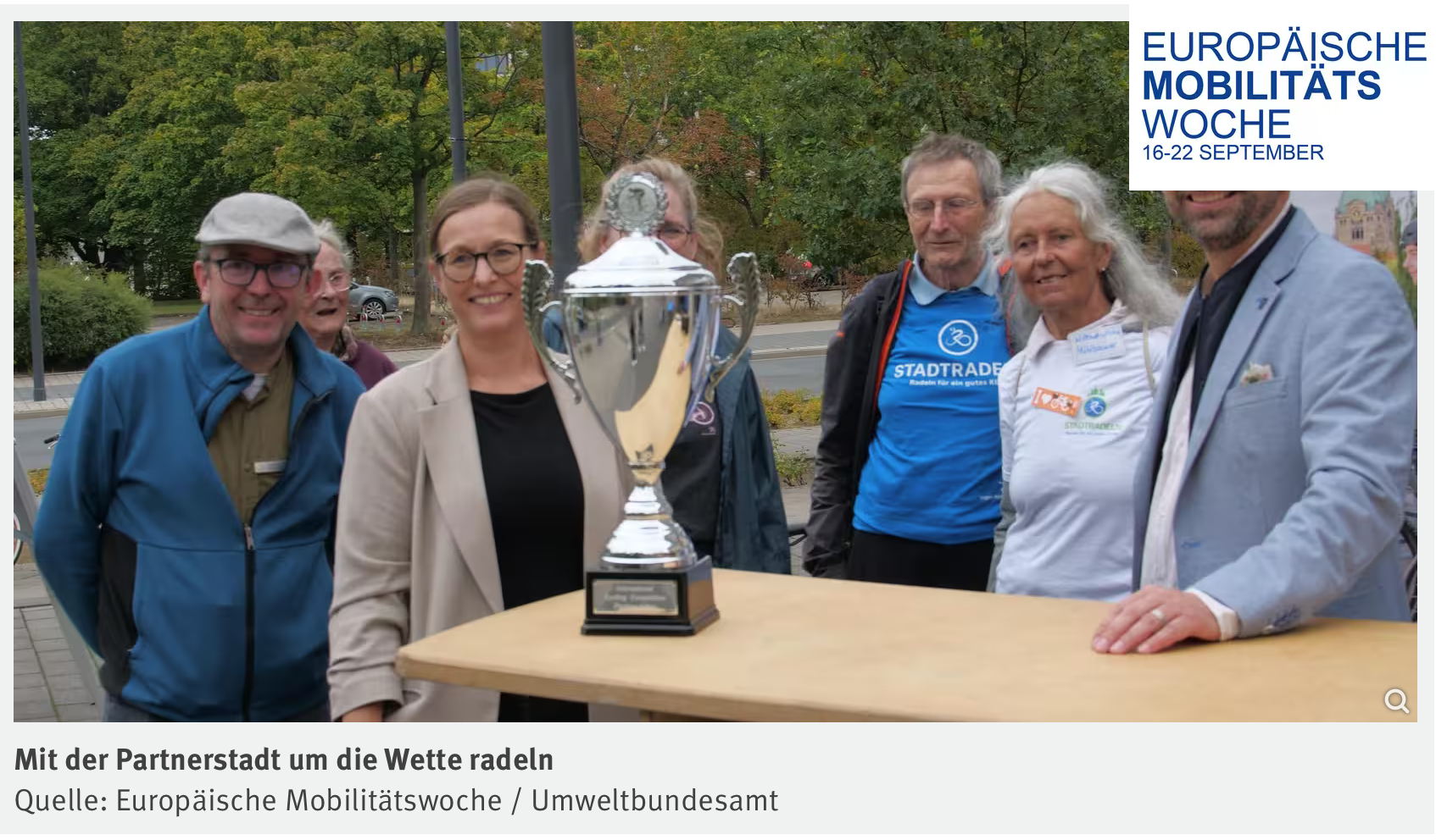 Siegerehrung mit Wanderpokal – Partnerstadt-Challenge 2025
